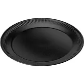 Knabstrup Keramik Knabstrup ruokalautanen musta 22 cm