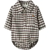 Lil´ Atelier Nbmnoki Ls Body Shirt Lil - Brown - 62