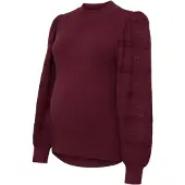 Vero moda Maternity Vmmnewlimone Ls Highneck Pullover - Burgundy - M
