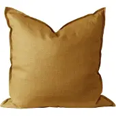 Scandi Living Calm tyynyliina pellava 50x50 cm Mustard