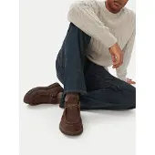 Tommy Hilfiger Comfort Nubuck Moc Toe Shoe - Brown - 42