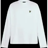 Lyle & Scott Boxy Fit Long Sleeve T-Shirt - White - S