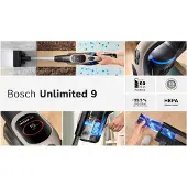 Bosch Pölynimuri BCS931GAC Unlimited 9 Metalliharmaa