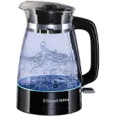 Russell Hobbs 26080-70 Classic Glass -vedenkeitin, 1,7 l, 2400 W, kirkas/musta