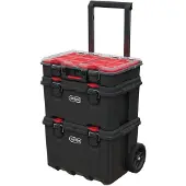 Keter Työkalupakit - - Stack'N'Roll - 3 kpl - 150L - Hartsia - Musta/Punainen