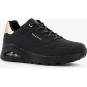 SKECHERS Naisten Uno-Shimmer Away Lenkkarit Mustat/Mustat 11