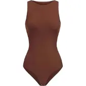 Cfab Muotoileva body 'Crew Neck Bodysuit String' ruskea
