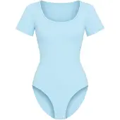 Cfab Muotoileva body 'T-Shirt Bodysuit Sculpting Shapewear with Briefs' taivaansininen