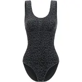 Cfab Muotoileva body 'Tank Bodysuit Sculpting Shapewear mit Slip' musta denim