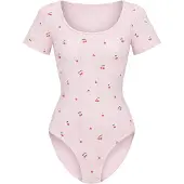 Cfab Muotoileva body 'T-Shirt Bodysuit Sculpting Shapewear with Briefs' pastellinpinkki / kirsikanpunainen