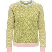 JDY Jdybryn Life L/S Oneck Jacq Pullover Knt - Cream - L