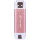 Transcend 512GB ESD310 USB-C ja USB-A ulkoinen SSD pinkki