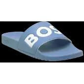 BOSS for man. 50536835 Slippers Aryeh blue (43), Flat, None, Beachwear, Turquoise