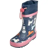 Playshoes Kumisaappaat 'Katzen' marine / oranssi / eosiini / offwhite