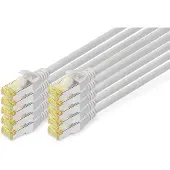 Digitus CAT 6A S-FTP PATCH CORD, CU, LSZH AWG 26/7, LENGTH 0.5 M, 10 PIECES, COLOR GREY (DK-1644-A-005-10)