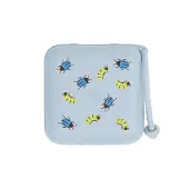 BIBS Studio Pacifier Box Caterpillar Beetle Mix Baby Blue