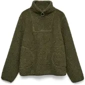 Vero Moda Vmflash Teddy Anorak Ent - Khaki green - XS