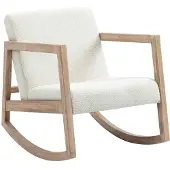 Aosom Keinutuoli Homcom 60x81x71cm, kerma/vaaleanruskea