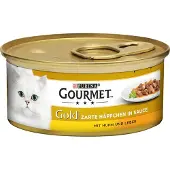 Gourmet 12x85g Gold Tender Chunks lohi & kana Kissanruoka