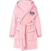 Juicy Couture Lottle Crest Plush Robe - Pink - XL