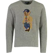 Ralph Lauren Relaxed Fit Polo Bear Sweater - Grey - L