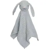 Teddykompaniet Teddy Baby, Organic Doudou Rabbit, Knitted - Grey - 27 cm