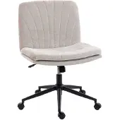 Aosom Työtuoli, säädettävä korkeus, Beige, 62 × 67 × 83–93 cm