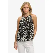 Superdry for woman. W6012102A Beach black strappy top (M), Casual, Viscose, Sleeveless / Straps