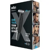 Braun Series X XT5200 trimmeri ja karvanpoistolaite partaan
