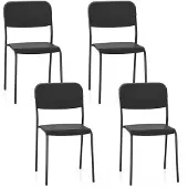 ProMotion Sarja 4 ruokatuolia 48,5x44,5x81cm, musta väri