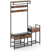 ProMotion Vaateteline 120x30x178cm, musta/ruskea