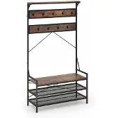 ProMotion Vaateripustin 102x40x184cm, musta/ruskea