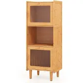 ProMotion Keittiön kaappi 49,5x40x130cm, vaaleanruskea väri
