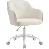 Songmics Toimistotuoli 64x64x93cm, beige/valkoinen