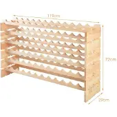 ProMotion Viinikaappi 119x29x72cm, vaaleanruskea