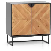 ProMotion Kaappi 80x40x80cm, musta/vaaleanruskea väri