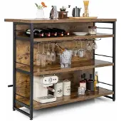 ProMotion Baari pöytä 120x60x101cm, ruskea/musta väri