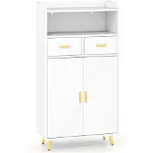 ProMotion Kaappi 60x30x113cm, valkoinen/kultainen väri
