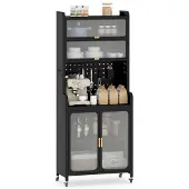 ProMotion Keittiönkaappi 79x37x192cm, musta väri