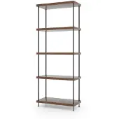ProMotion Seisova hylly 60x29,5x147 cm, ruskea/musta väri