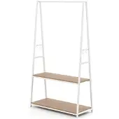 ProMotion Vaateteline 94x40x171cm, valkoinen/ruskea