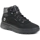 Timberland for man. TB0A1ZPU0151 Field Trekker Mid Lace Up black leather sneakers (45.5), Flat, Laces, Casual