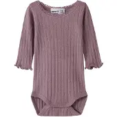 Name it Nbfwossa Wo/Si Rib Ls Body - Purple - 74
