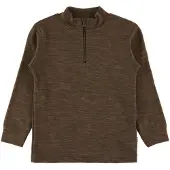Joha Paita Half-Zip Merinovilla, Dark Brown, 160