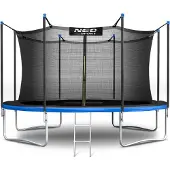 Neo-Sport puutarhatrampoliini 13ft/404cm puutarhatrampoliini sisäisellä verkolla ja tikkailla