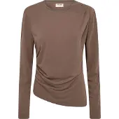 Mos Mosh Mmami O-Ls Draped Tee - Brown - XS
