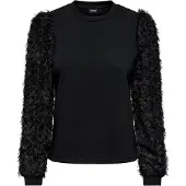 ONLY Onllavin L/S O-Neck Mix Swt - Black - XS