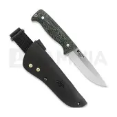 Peltonen Knives Peltonen M07 Full Tang with Leather Sheath - Green Micarta