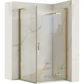 REA Hugo Suihkukaappi 90x90 Harjattua Kultaa