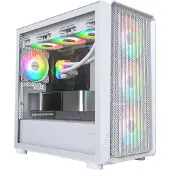 Montech X5M -micro-ATX-kotelo RGB-valaistuksella, musta/valkoinen